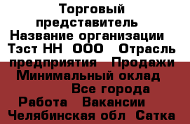 Торговый представитель › Название организации ­ Тэст-НН, ООО › Отрасль предприятия ­ Продажи › Минимальный оклад ­ 40 000 - Все города Работа » Вакансии   . Челябинская обл.,Сатка г.